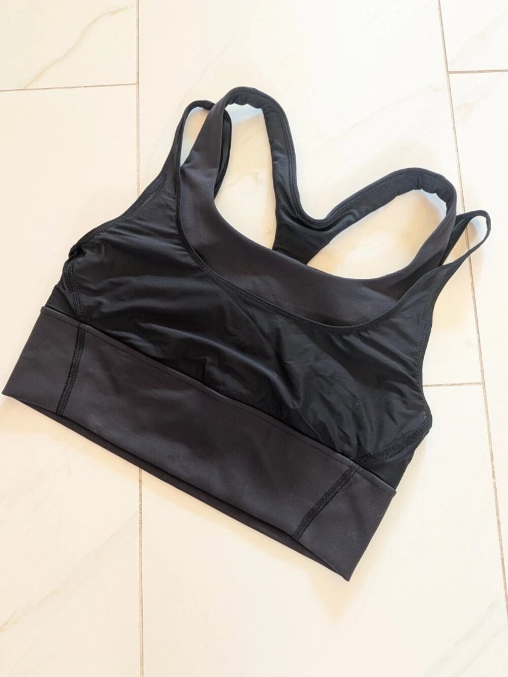 Lululemon Wunder Train Mesh Racerback Tank Top Bra Black Sz 8